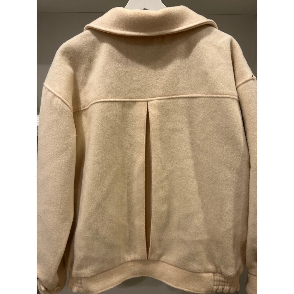 Vintage WOOLRICH Cream Bomber Coat- Women's Medium